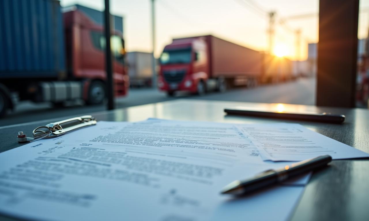 Logistics documents and freight transport equipment